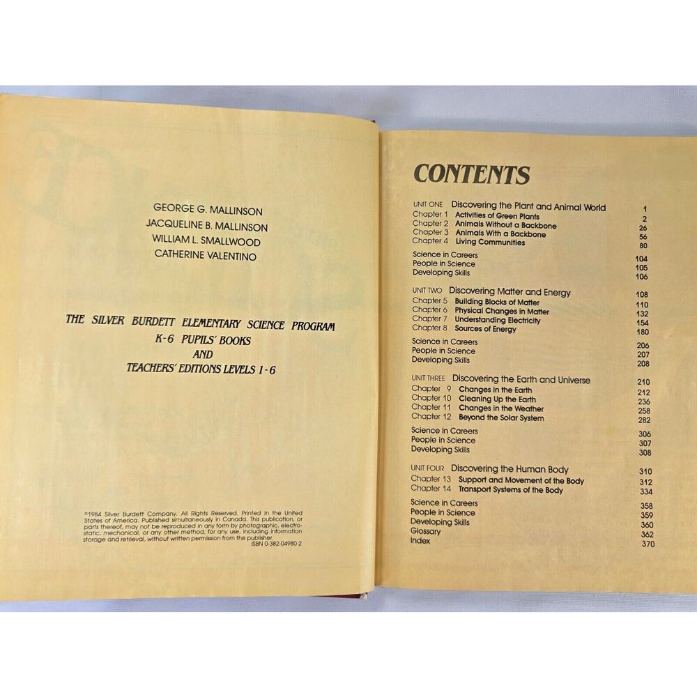 Silver Burdett Science 2nd Grade 1984 Student Hardcover Textbook Crab Cover - Picture 3 of 7